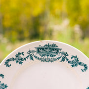 Set of 6 antique French longchamp side plates